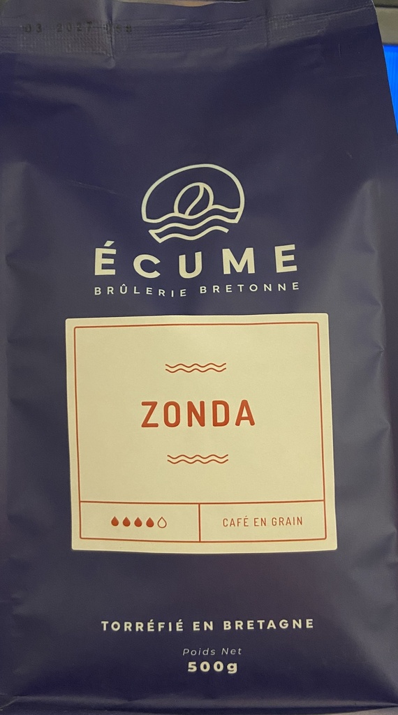 CAFE ZONDA 500g grains - ECUME 