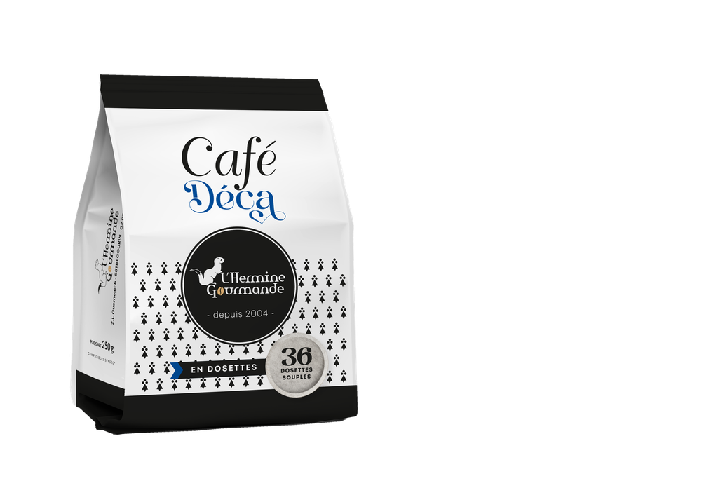 36 Dosettes Décaféiné Hermine Gourmande 250g