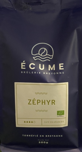 [351034] CAFE ZEPHYR BIO 500g grains - ECUME